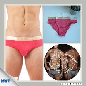 Parke & Ronen - Solid Low Rise Brief - Flamingo Pink (M)